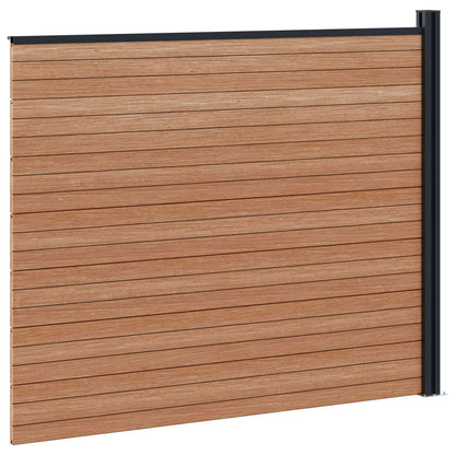 Zaunelement WPC und Aluminium Braun