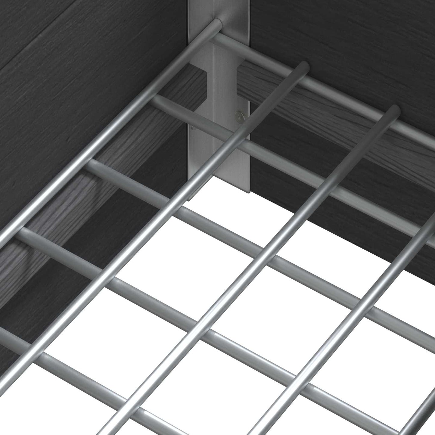 Hochbeet Grau 50 x 30 x 22 cm WPC und Aluminium