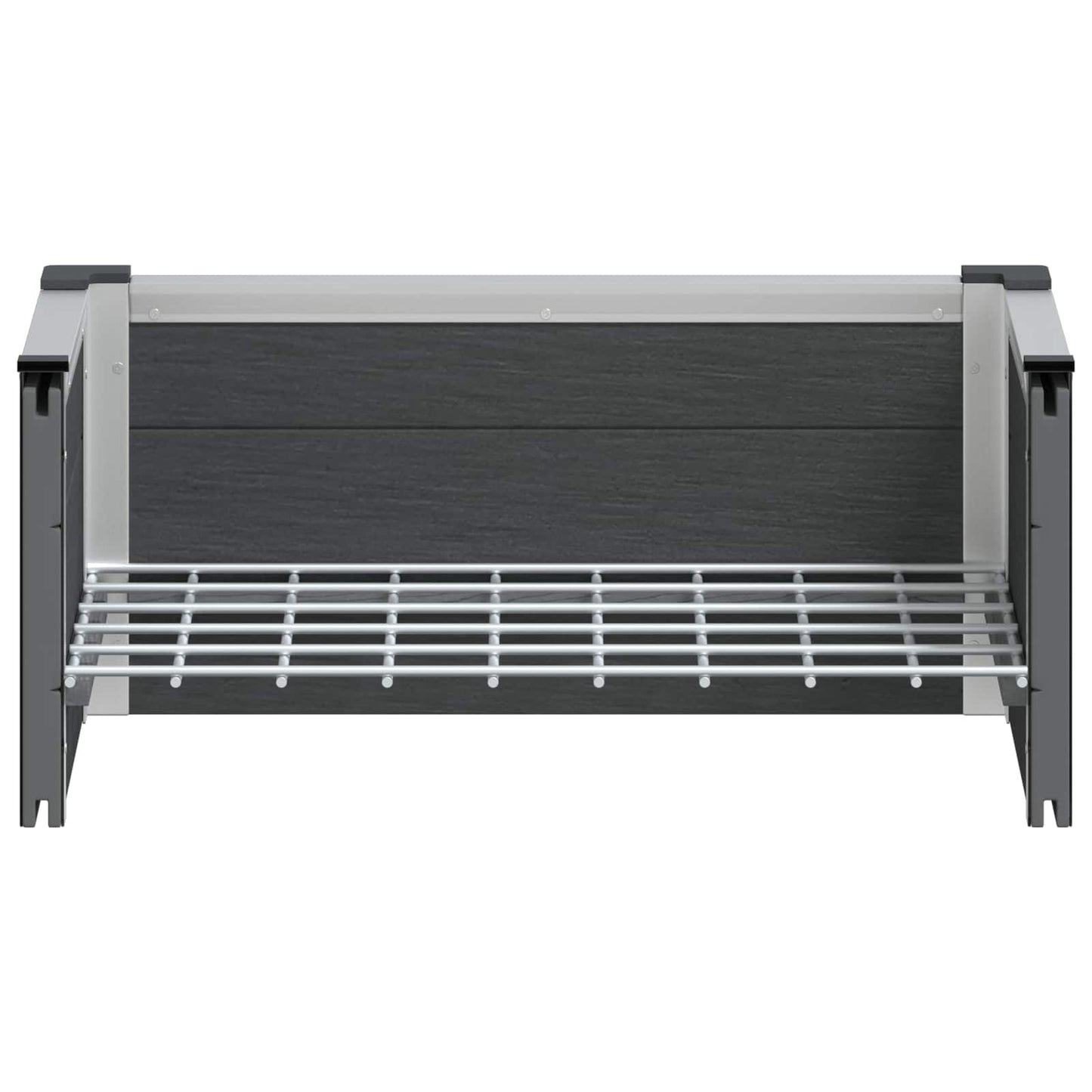 Hochbeet Grau 50 x 30 x 22 cm WPC und Aluminium