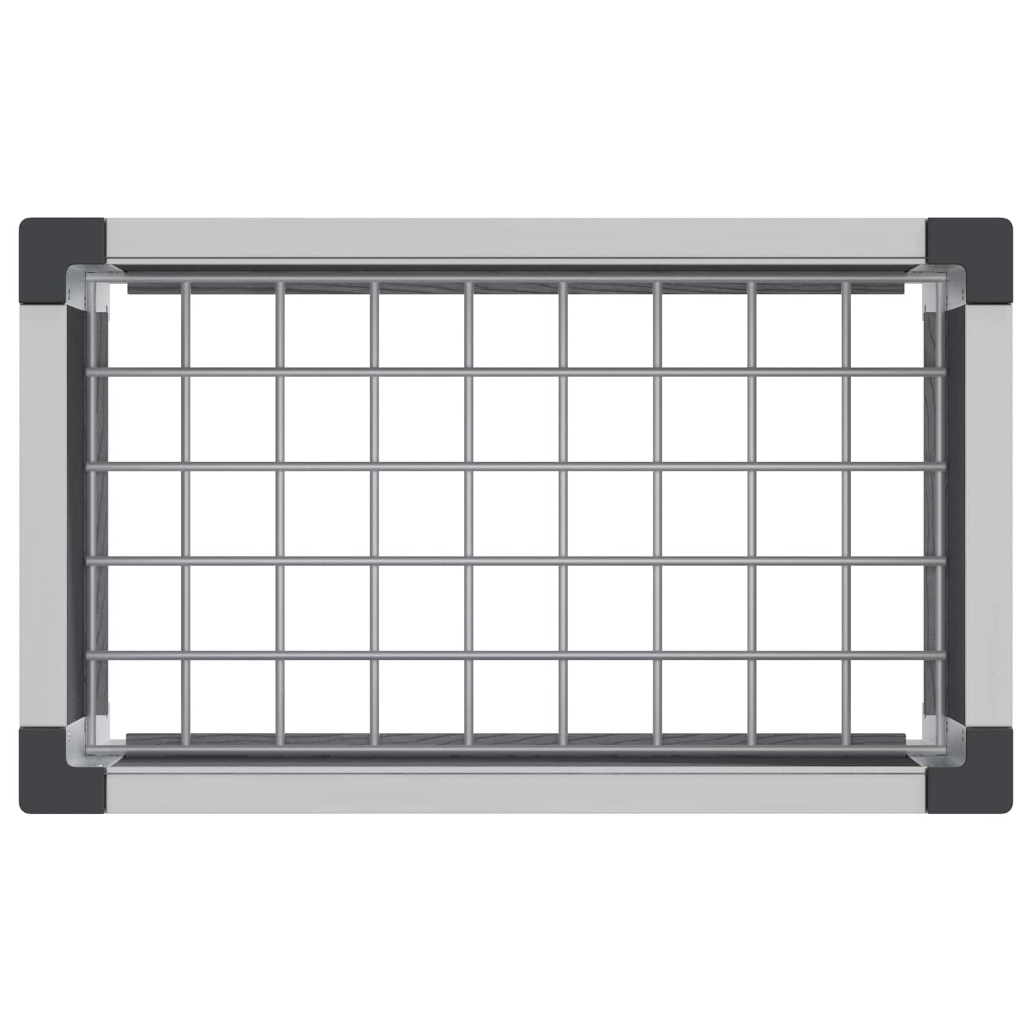 Hochbeet Grau 50 x 30 x 22 cm WPC und Aluminium