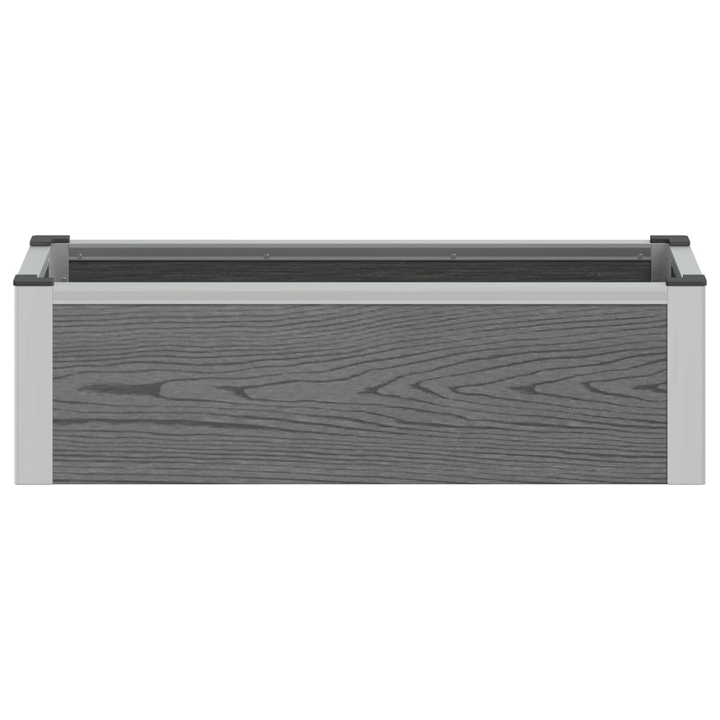 Hochbeet Grau 75 x 30 x 22 cm WPC und Aluminium