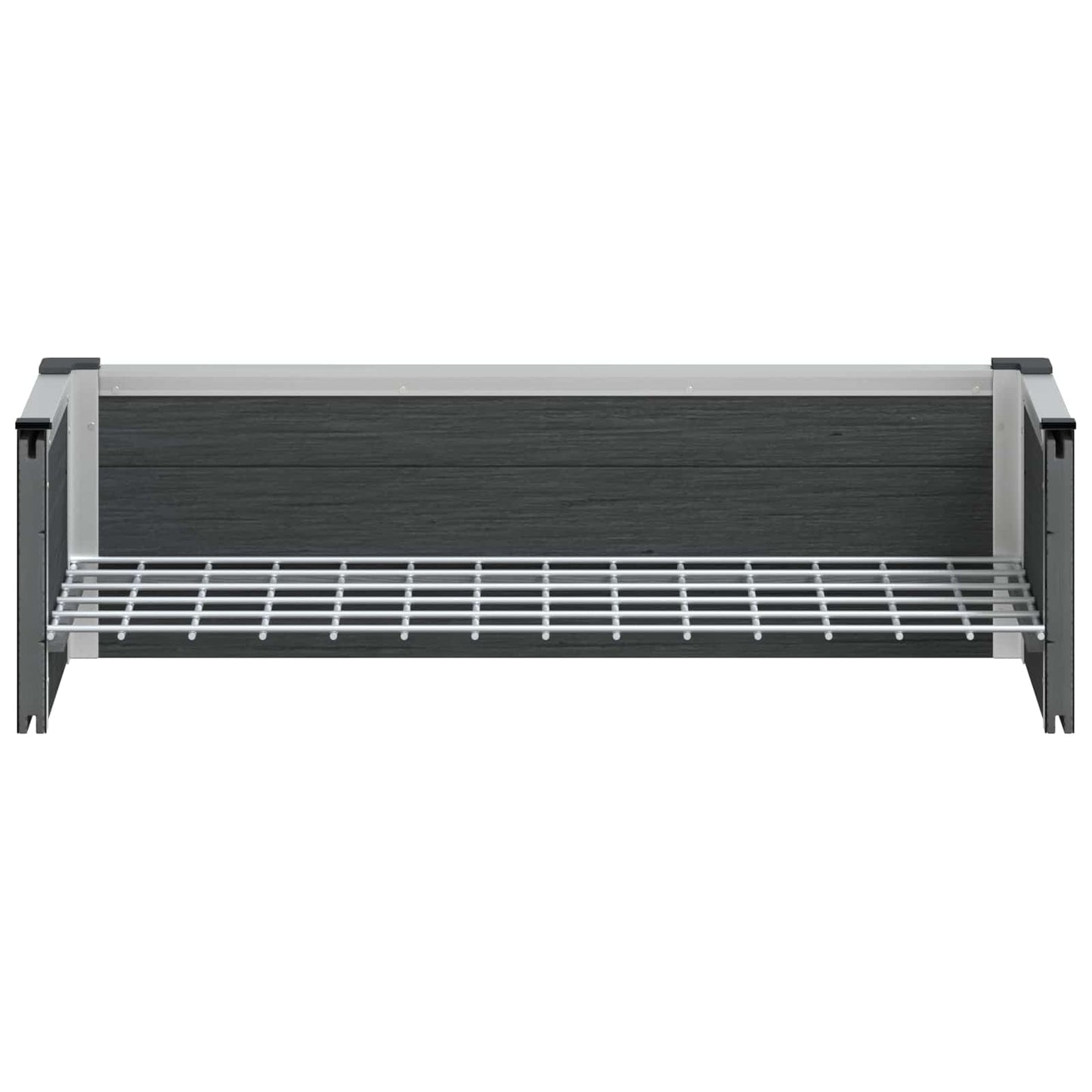 Hochbeet Grau 75 x 30 x 22 cm WPC und Aluminium