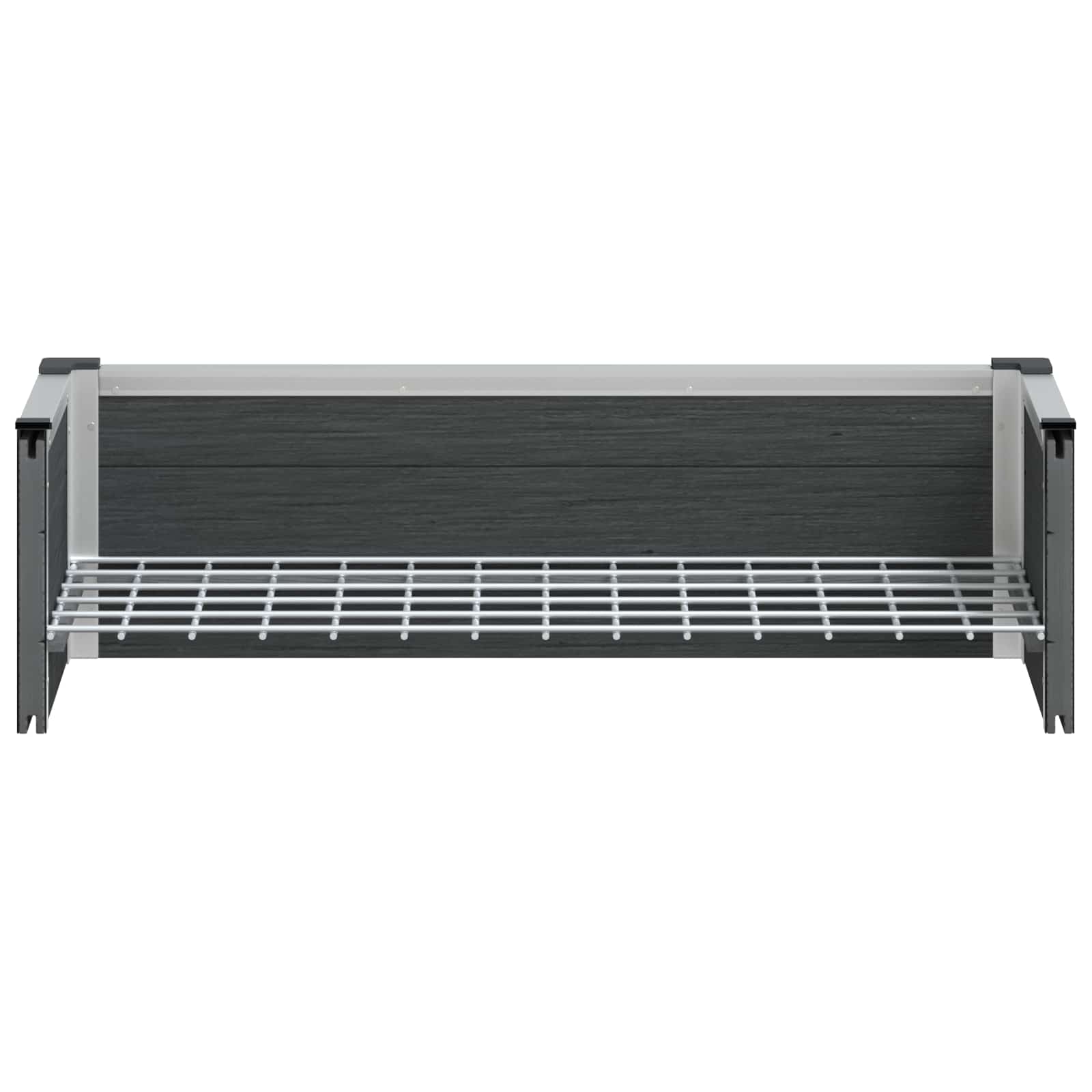 Hochbeet Grau 75 x 30 x 22 cm WPC und Aluminium
