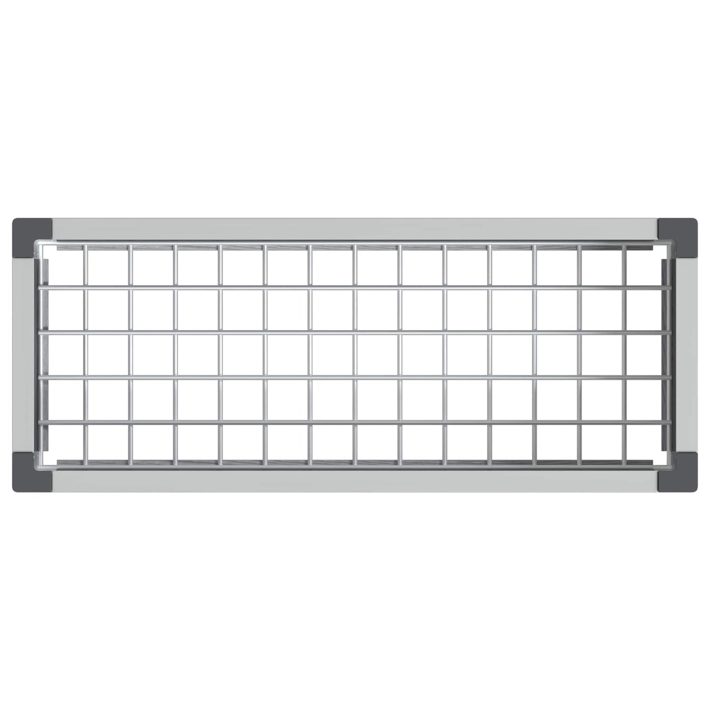 Hochbeet Grau 75 x 30 x 22 cm WPC und Aluminium