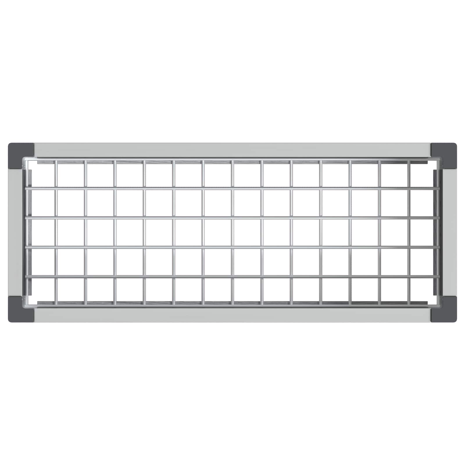 Hochbeet Grau 75 x 30 x 22 cm WPC und Aluminium