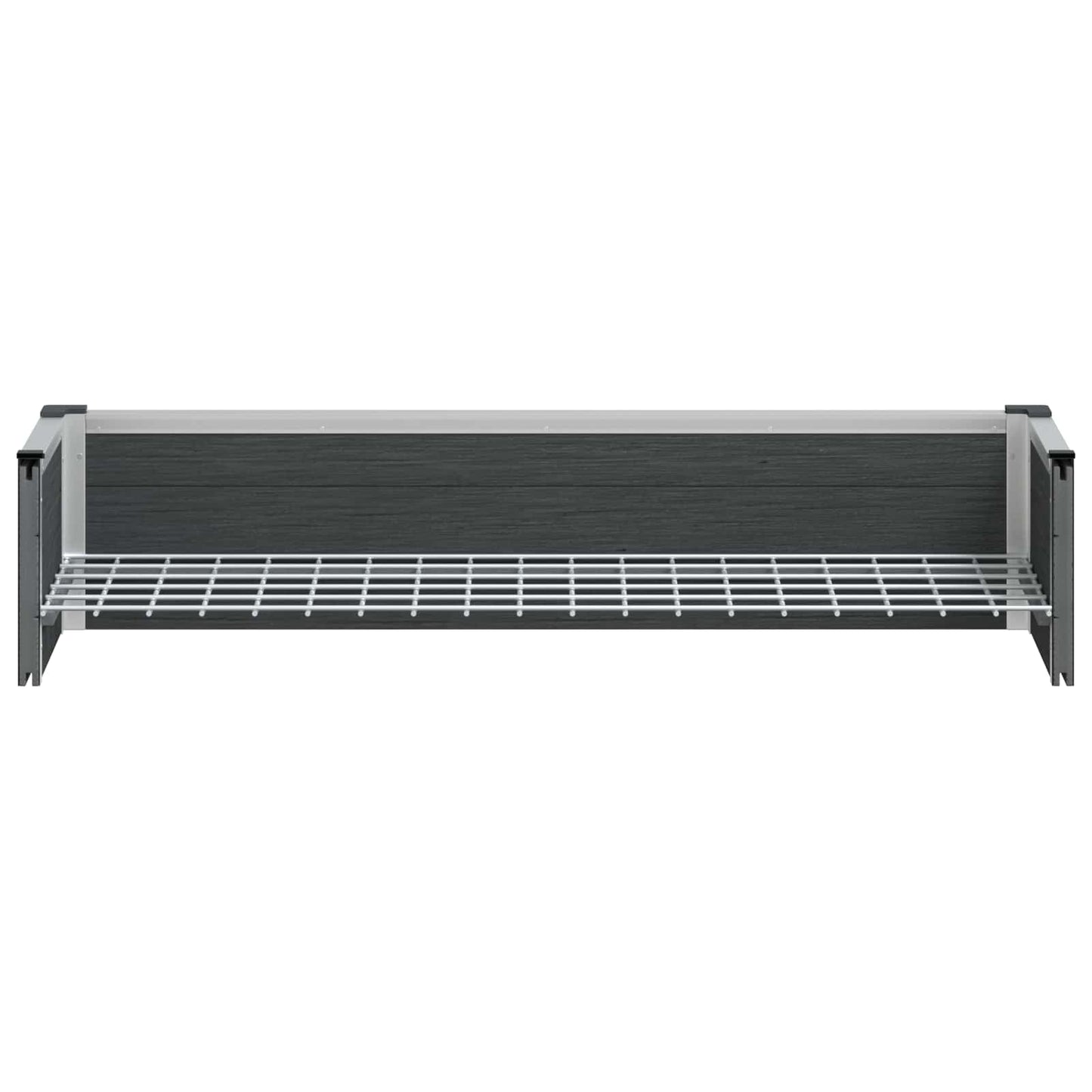 Hochbeet Grau 100 x 30 x 22 cm WPC und Aluminium