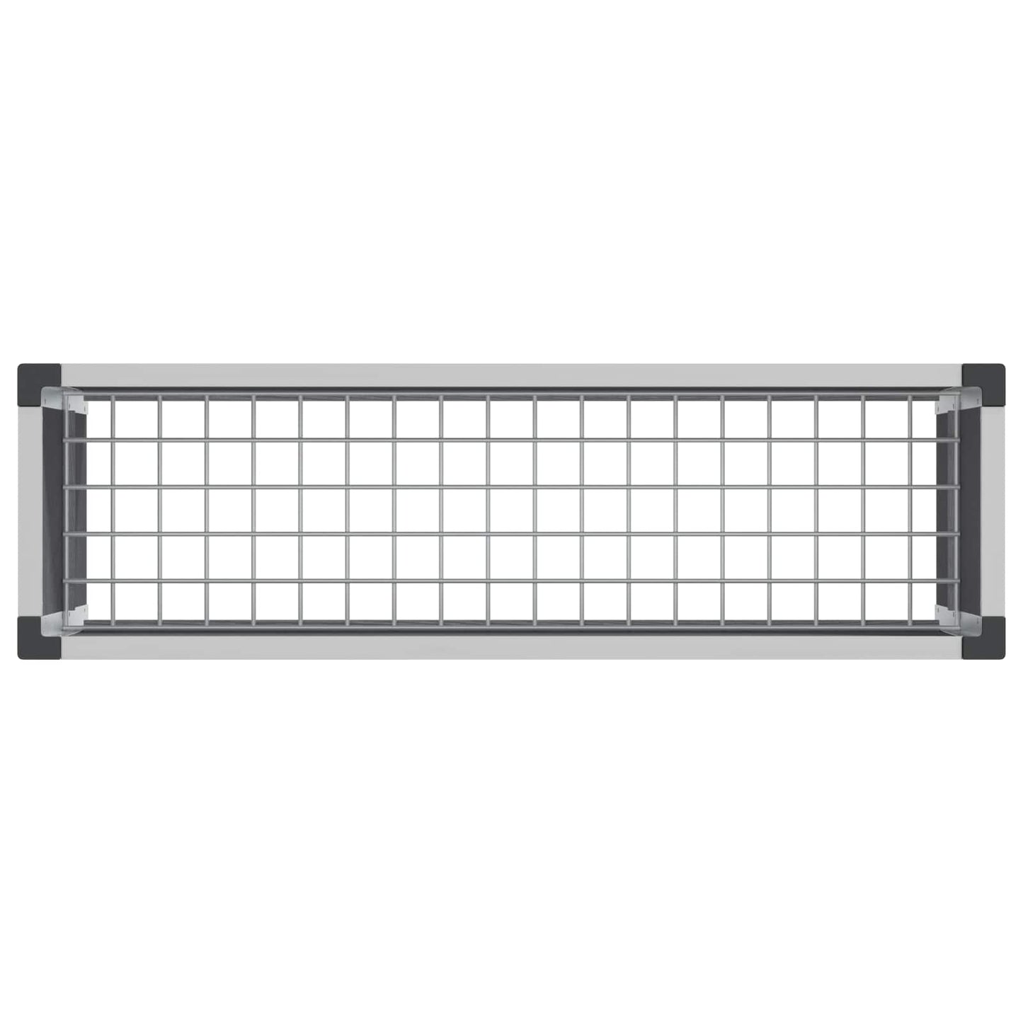 Hochbeet Grau 100 x 30 x 22 cm WPC und Aluminium