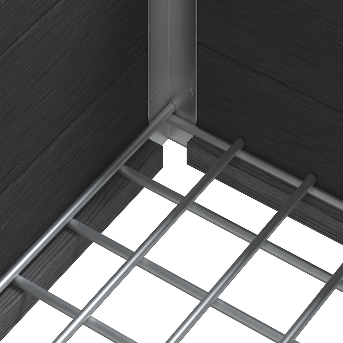 Hochbeet Grau 50 x 30 x 42 cm WPC und Aluminium