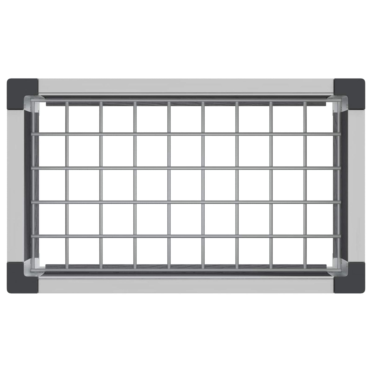 Hochbeet Grau 50 x 30 x 42 cm WPC und Aluminium