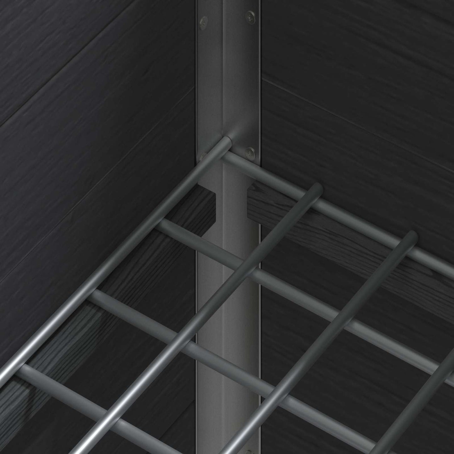 Hochbeet Grau 75 x 30 x 42 cm WPC und Aluminium