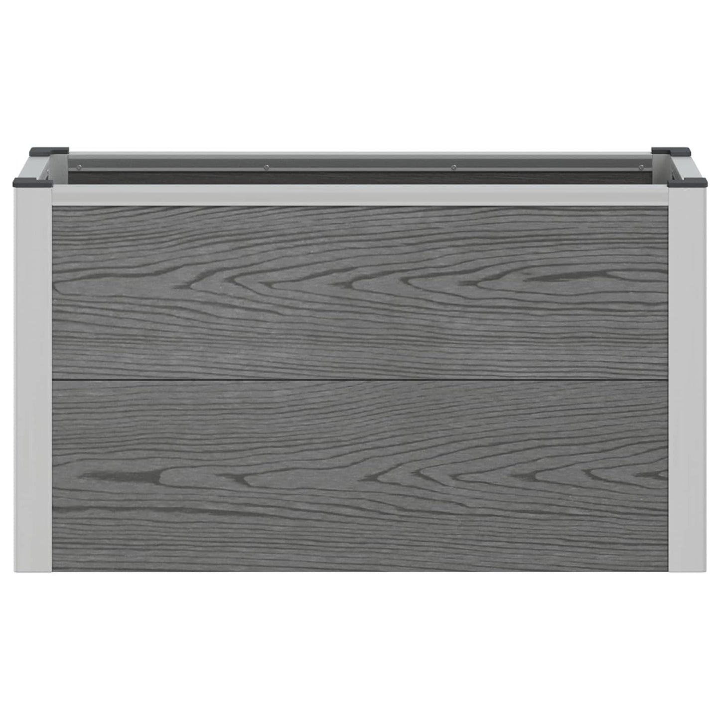 Hochbeet Grau 75 x 30 x 42 cm WPC und Aluminium