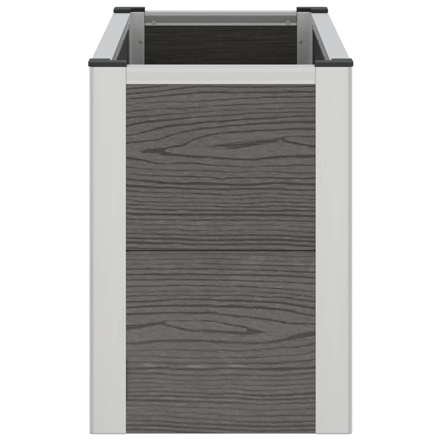 Hochbeet Grau 75 x 30 x 42 cm WPC und Aluminium