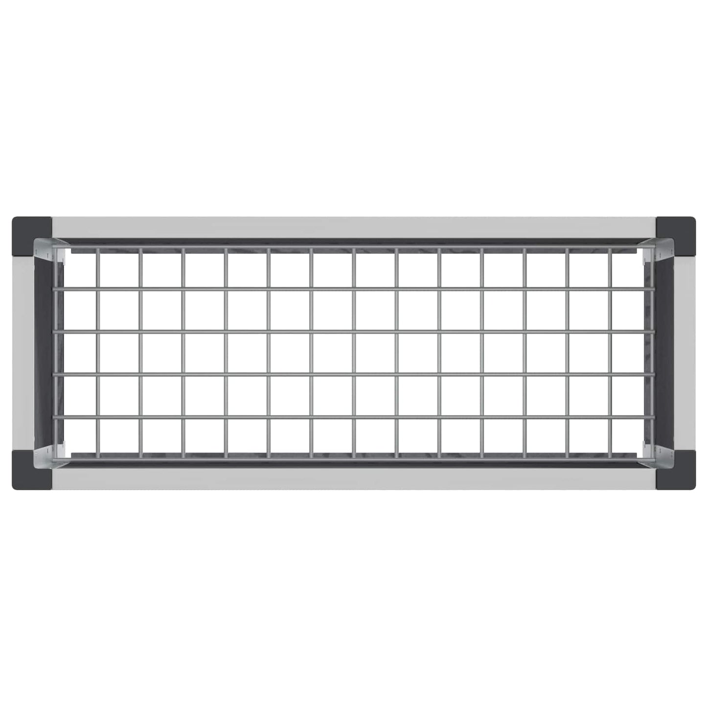 Hochbeet Grau 75 x 30 x 42 cm WPC und Aluminium