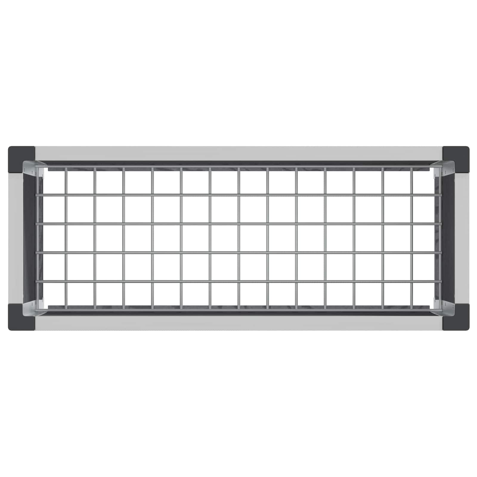 Hochbeet Grau 75 x 30 x 42 cm WPC und Aluminium