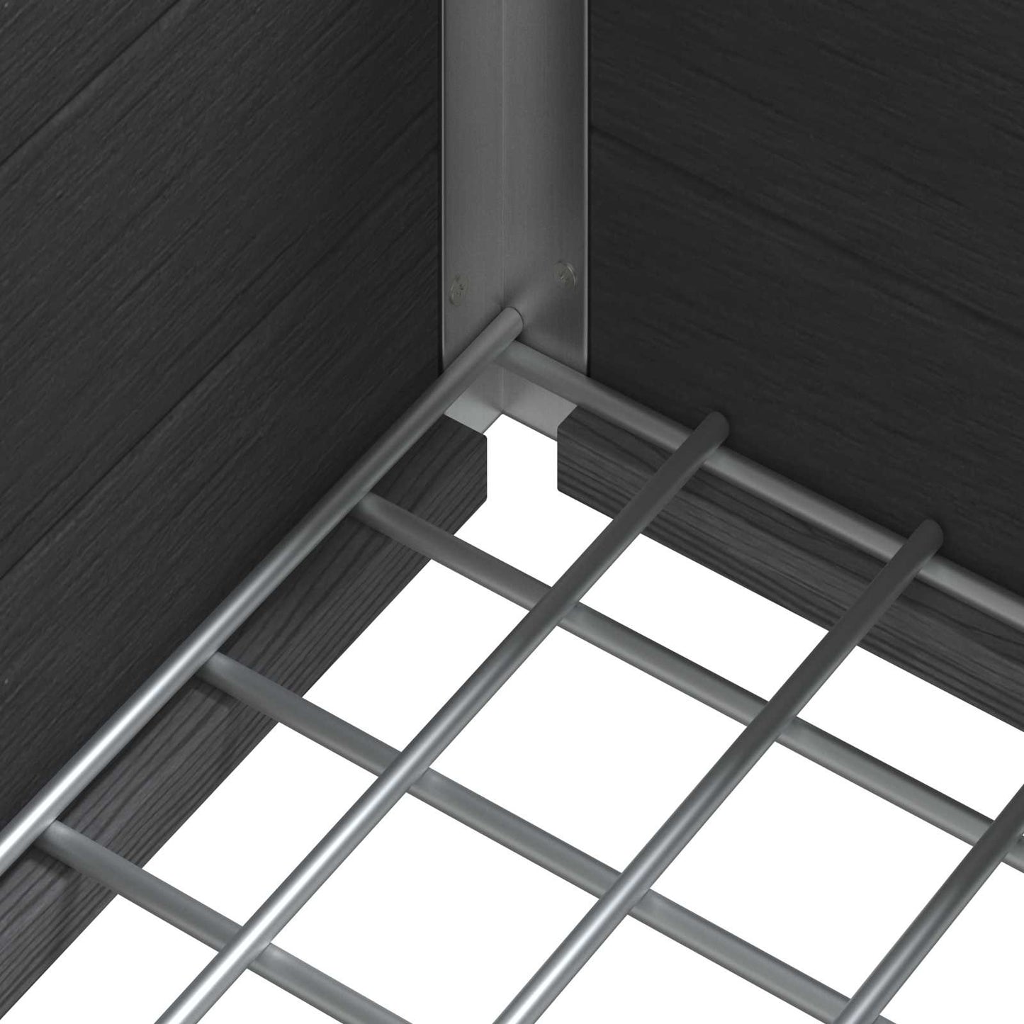 Hochbeet Grau 100 x 30 x 42 cm WPC und Aluminium