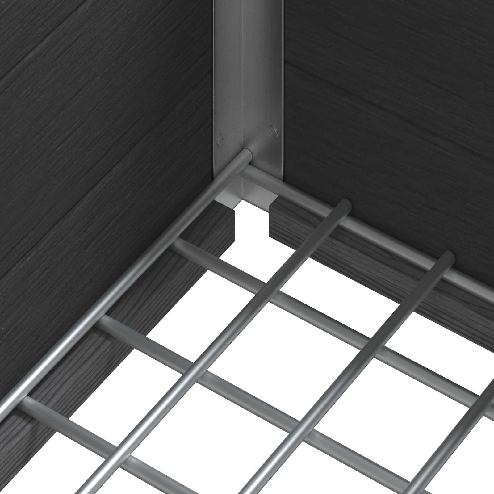 Hochbeet Grau 100 x 30 x 42 cm WPC und Aluminium