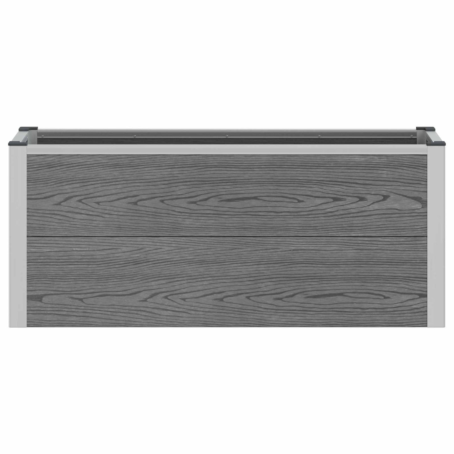 Hochbeet Grau 100 x 30 x 42 cm WPC und Aluminium