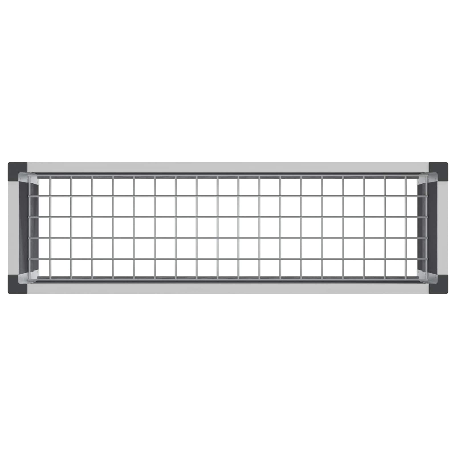 Hochbeet Grau 100 x 30 x 42 cm WPC und Aluminium
