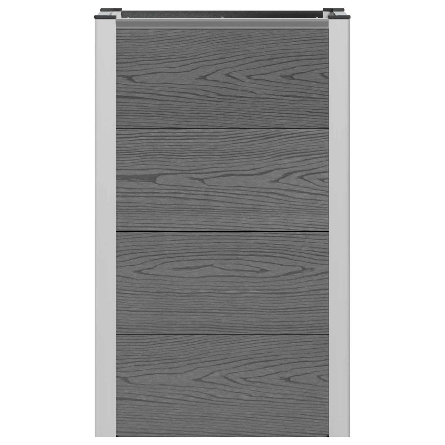 Hochbeet Grau 50 x 30 x 82 cm WPC und Aluminium