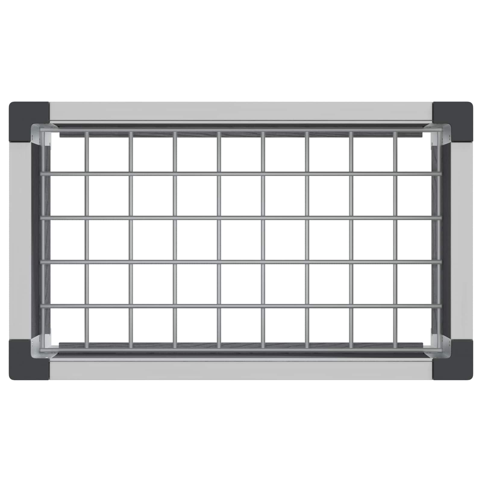 Hochbeet Grau 50 x 30 x 82 cm WPC und Aluminium