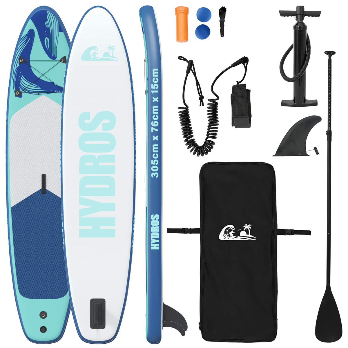 Aufblasbares Stand Up Paddle Board HYDROS 305 x 76 x 15 cm