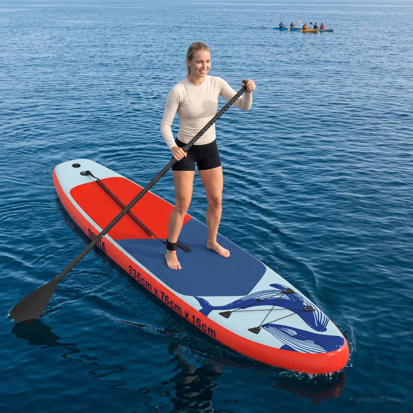 Aufblasbares Stand Up Paddle Board SCYLLA 335 x 76 x 15 cm Blau
