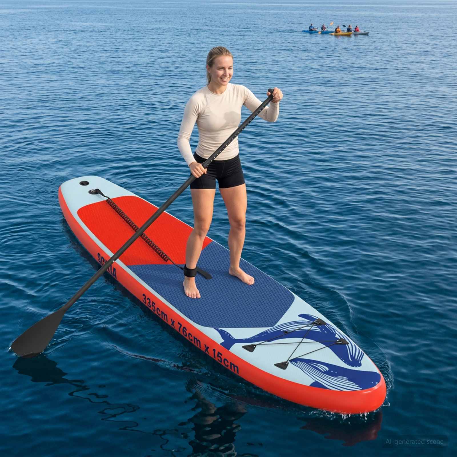 Aufblasbares Stand Up Paddle Board SCYLLA 335 x 76 x 15 cm Blau
