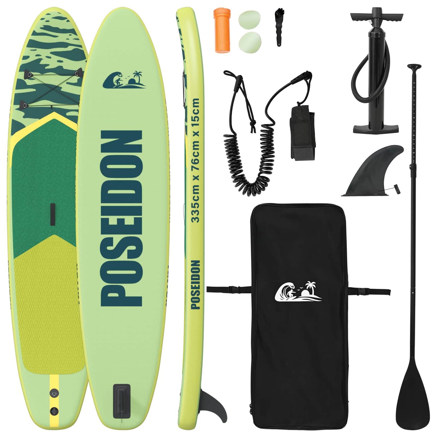 Aufblasbares Stand-Up-Paddle-Board POSEIDON 335 x 76 x 15 cm