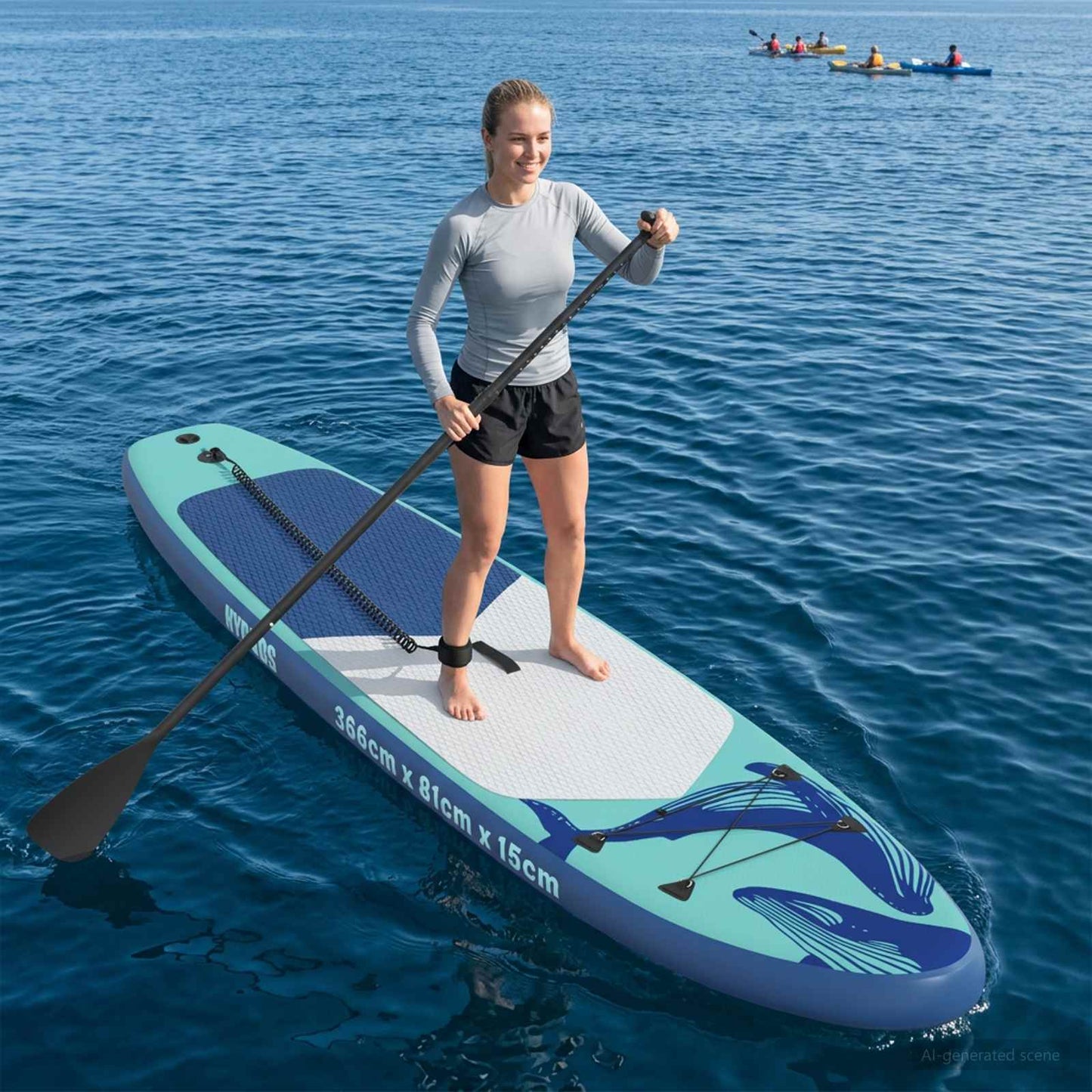 Aufblasbares Stand Up Paddle Board HYDROS 366 x 81 x 15 cm für