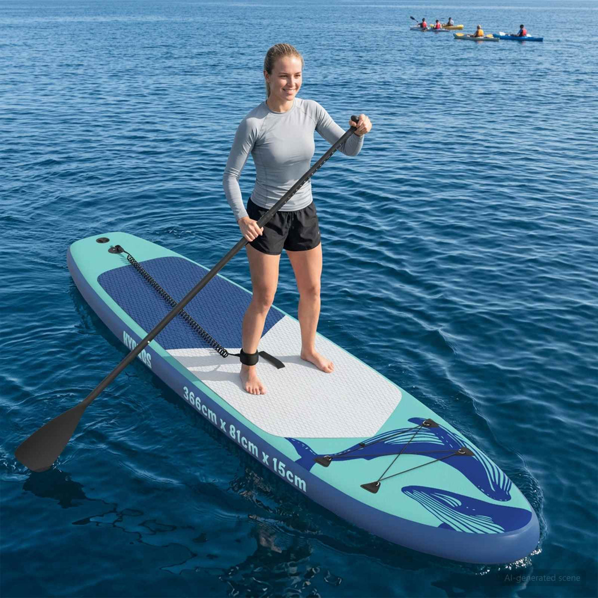 Aufblasbares Stand Up Paddle Board HYDROS 366 x 81 x 15 cm