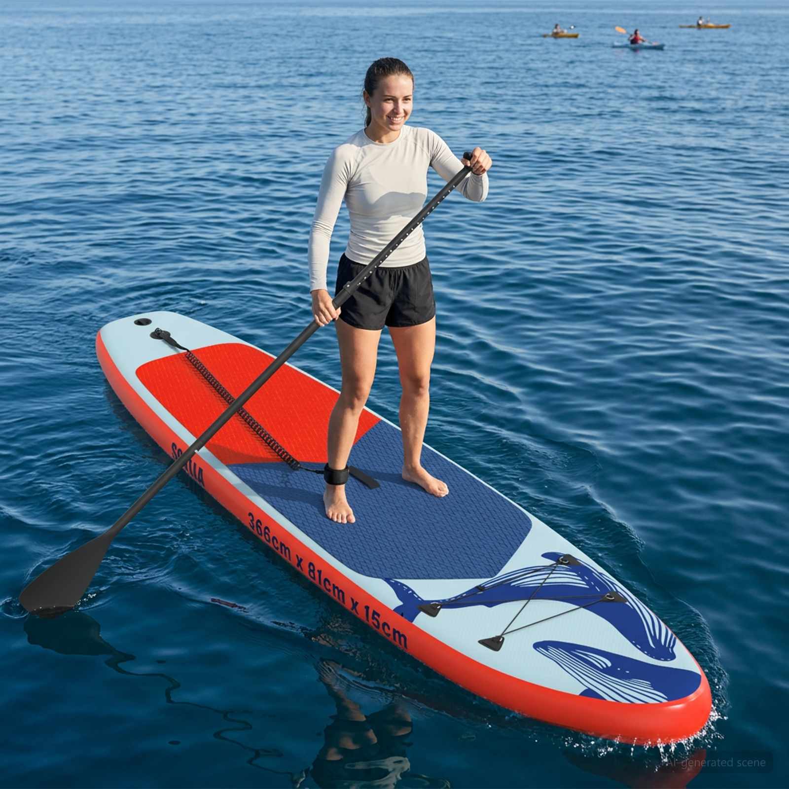 Aufblasbares Stand Up Paddle Board SCYLLA 366 x 81 x 15 cm Blau