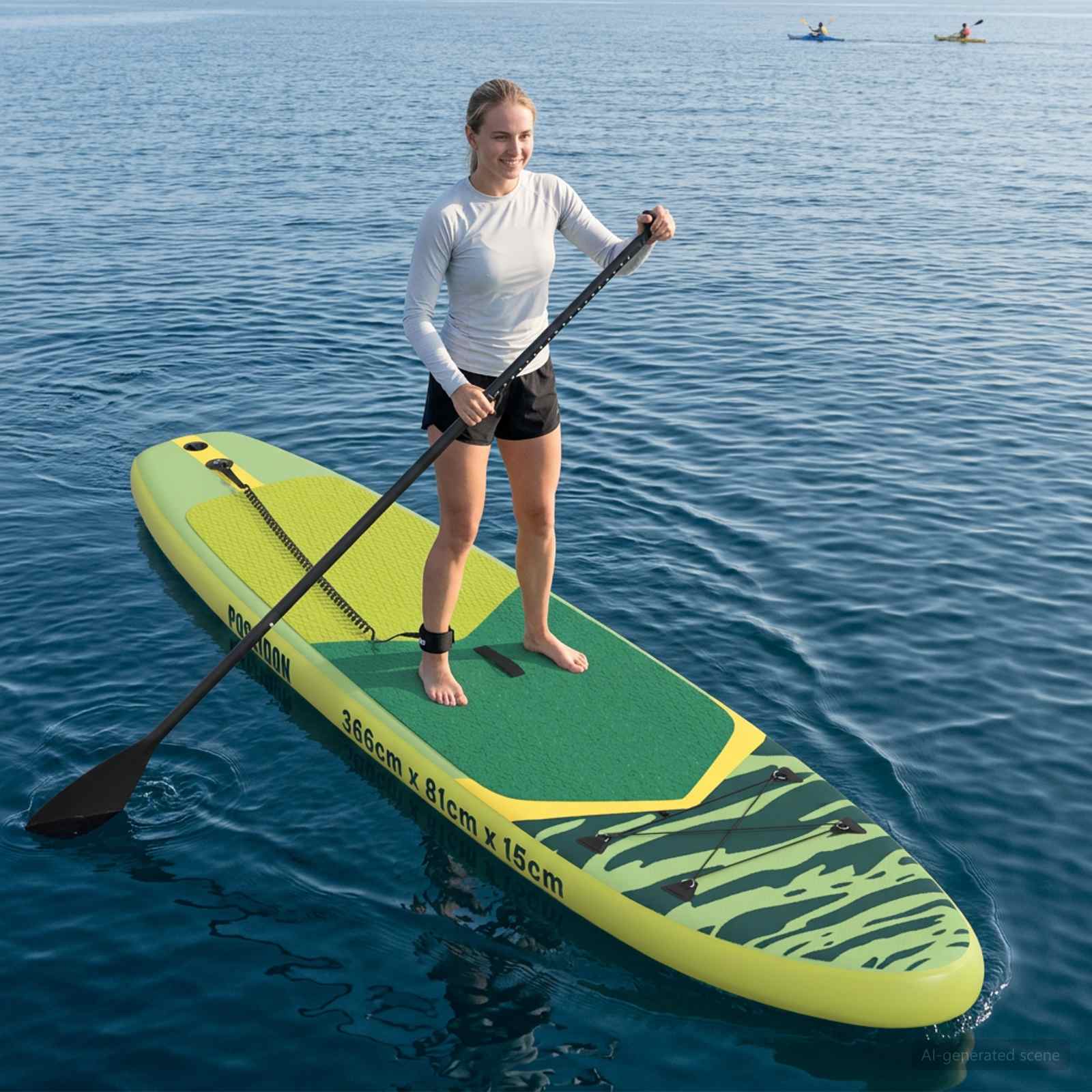 Aufblasbares Stand-Up-Paddle-Board POSEIDON 366 x 81 x 15 cm