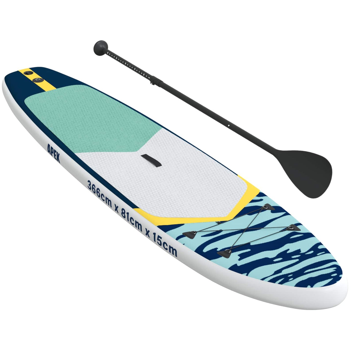 Aufblasbares Stand Up Paddle Board APEX 366 x 81 x 15 cm Blau