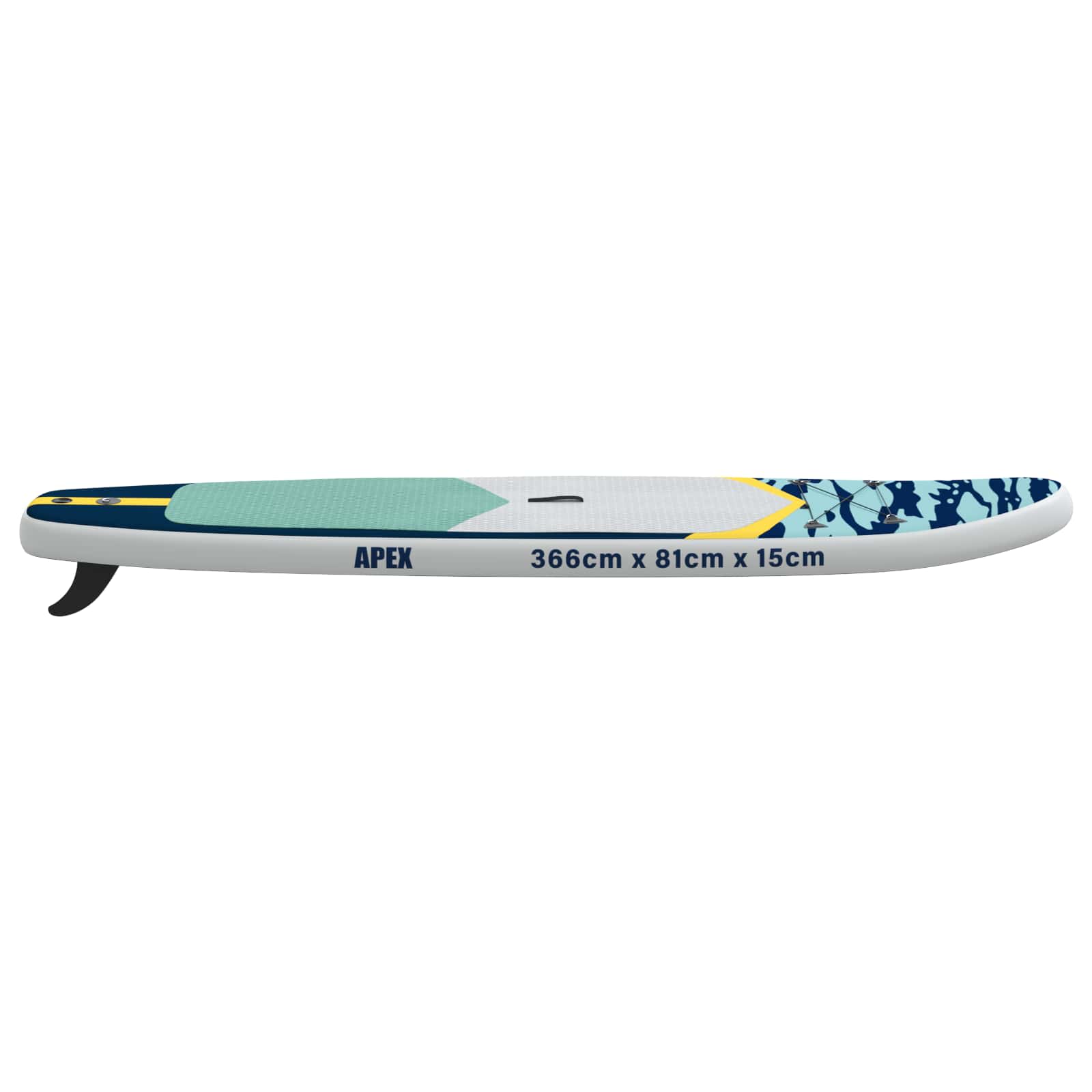 Aufblasbares Stand Up Paddle Board APEX 366 x 81 x 15 cm Blau
