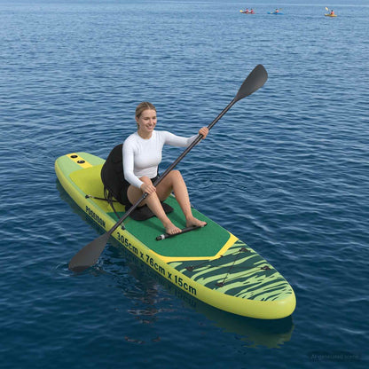 SUP Board mit Sitz 2-in-1 POSEIDON 305 x 76 x 15 cm Grün