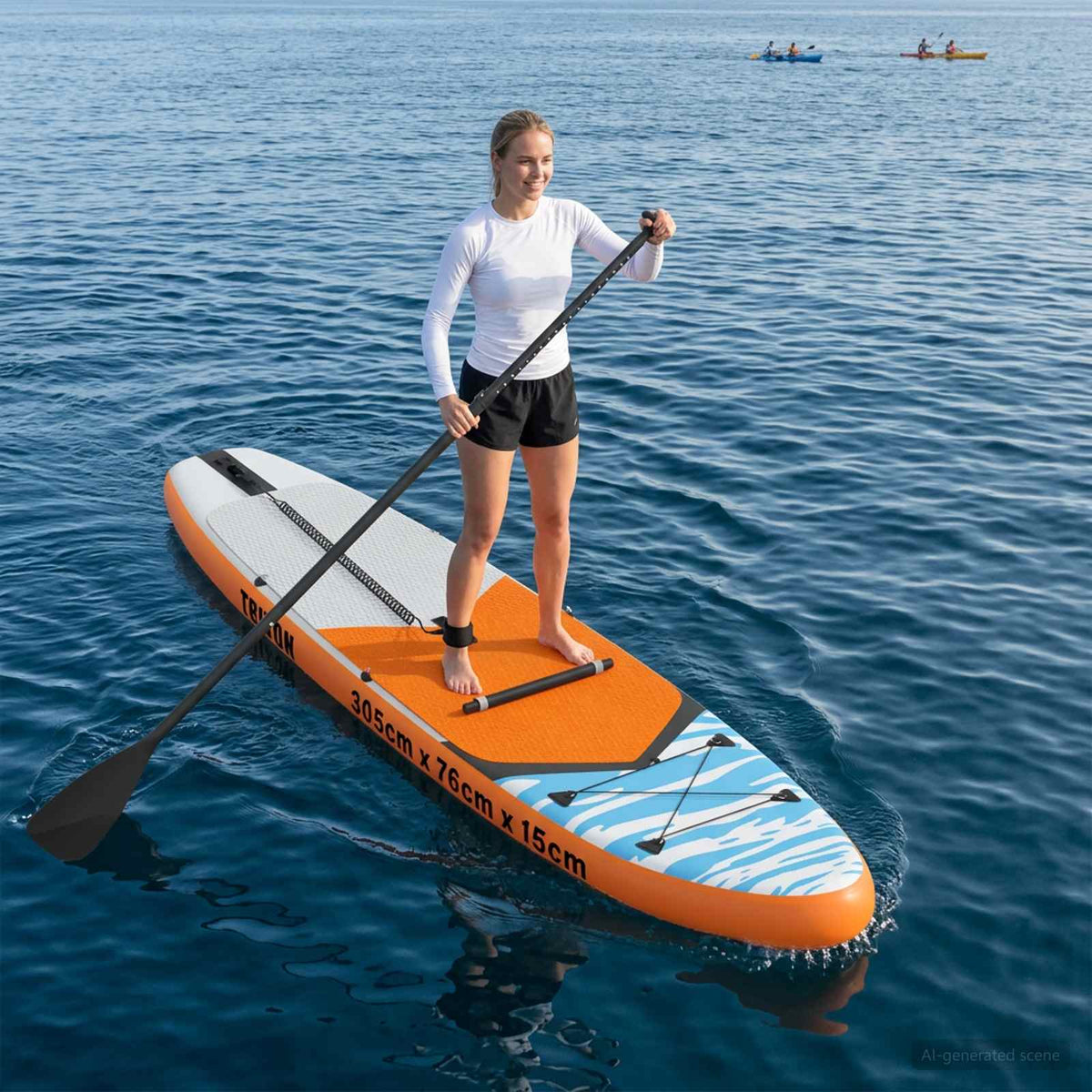 SUP Board mit Sitz 2-in-1 TRITON 305 x 76 x 15 cm Blau
