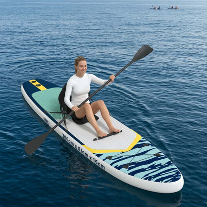 SUP Board mit Sitz 2-in-1 APEX 366 x 81 x 15 cm Dunkelblau