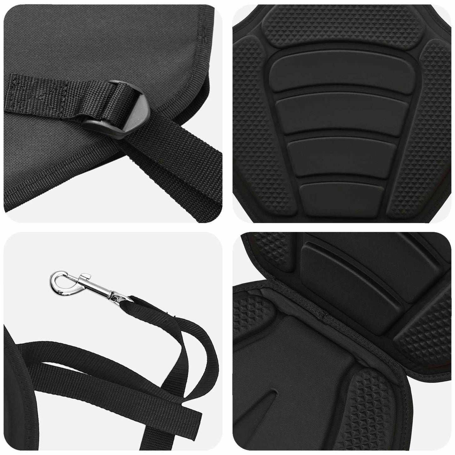 Paddel Board Sitz 52 x 31 x 45 cm Lyocell Schwarz
