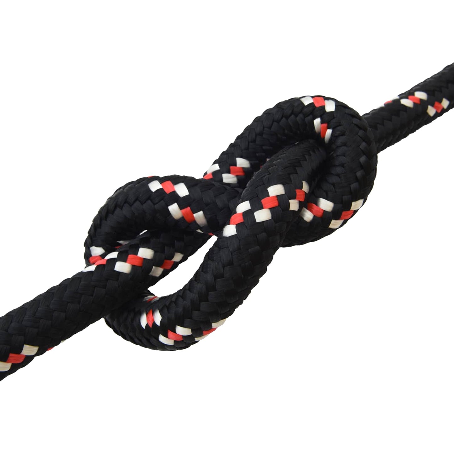 Bootsseil 3 mm 50 m Schwarz und Rot PP