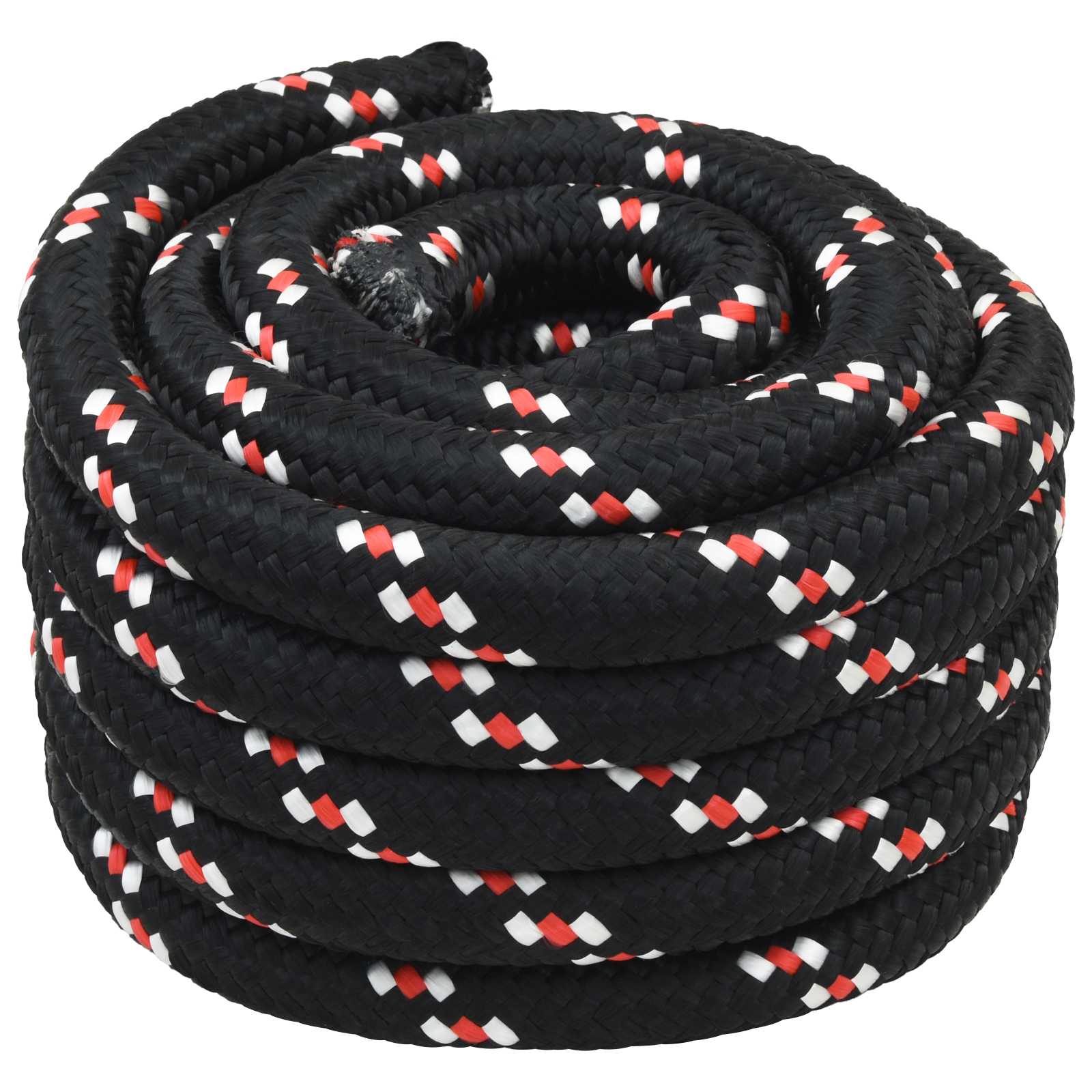 Bootsseil 3 mm 50 m Schwarz und Rot PP