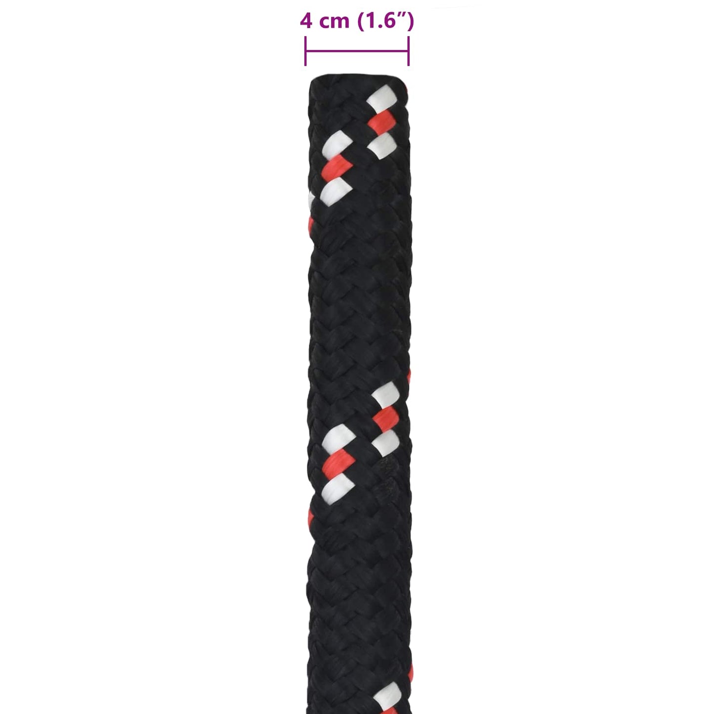Bootsseil 4 mm 25 m Schwarz und Rot