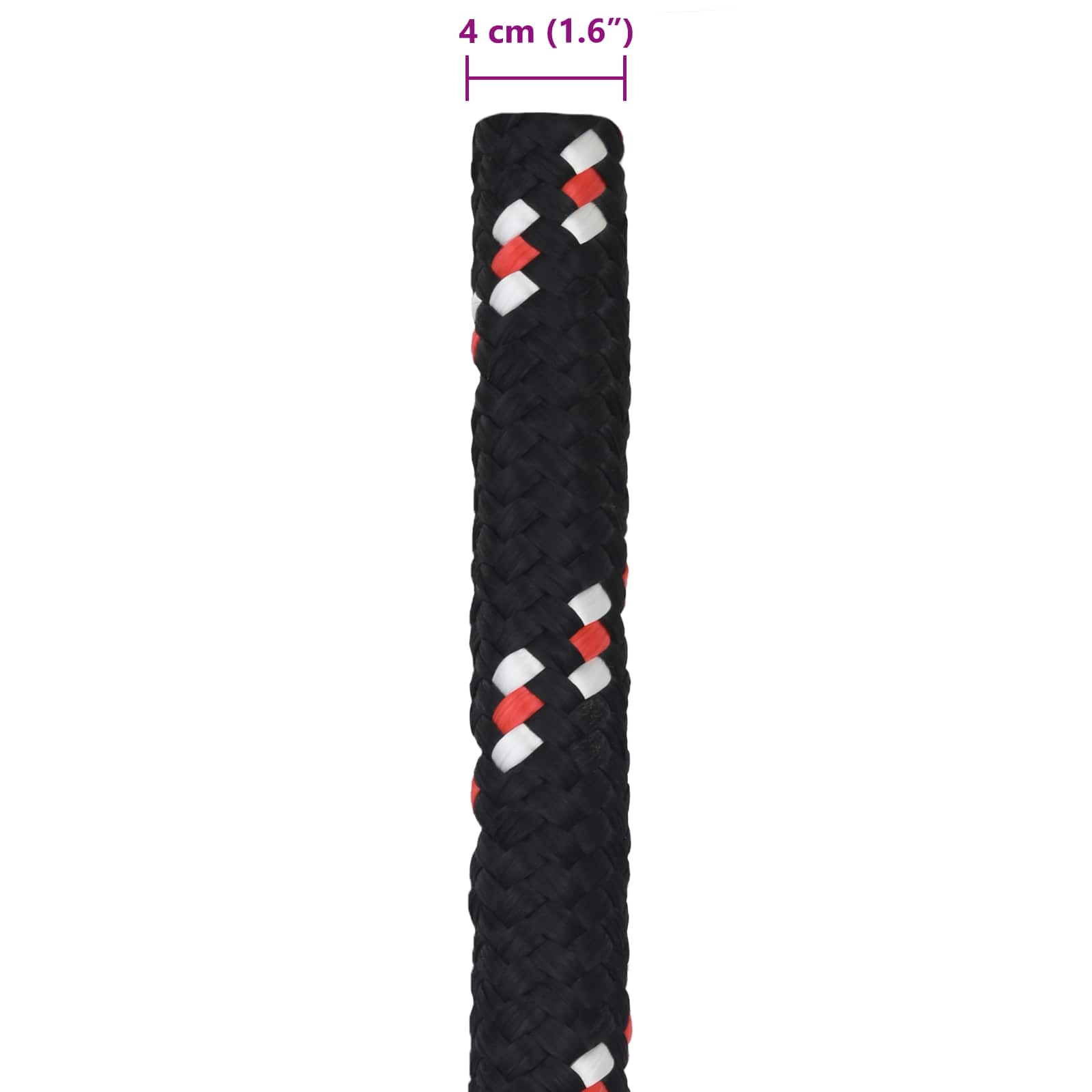 Bootsseil 4 mm 25 m Schwarz und Rot