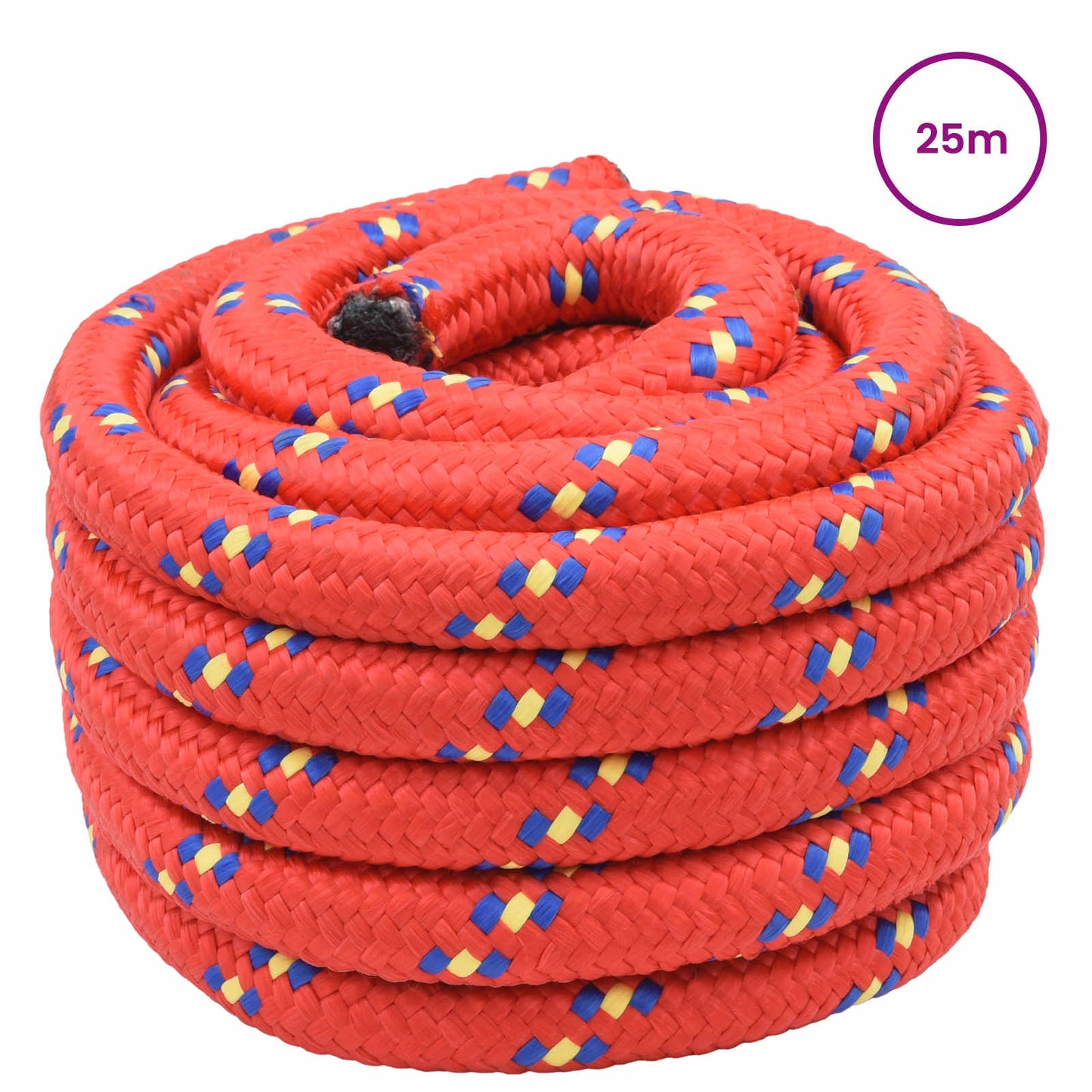 Bootsseil 3 mm 25 m Rot PP
