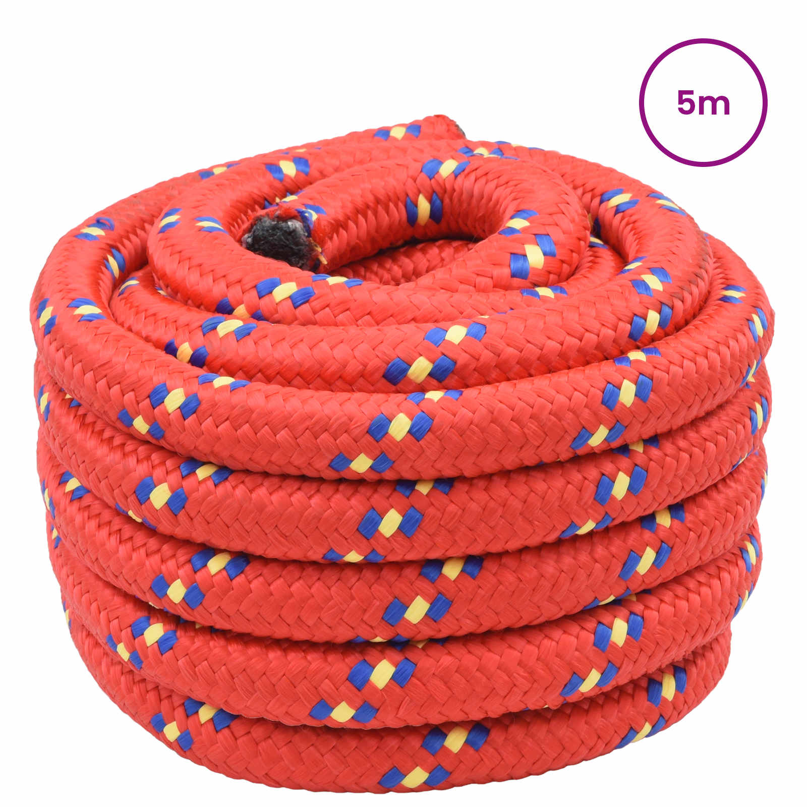 Bootsseil 4 mm 5 m Rot