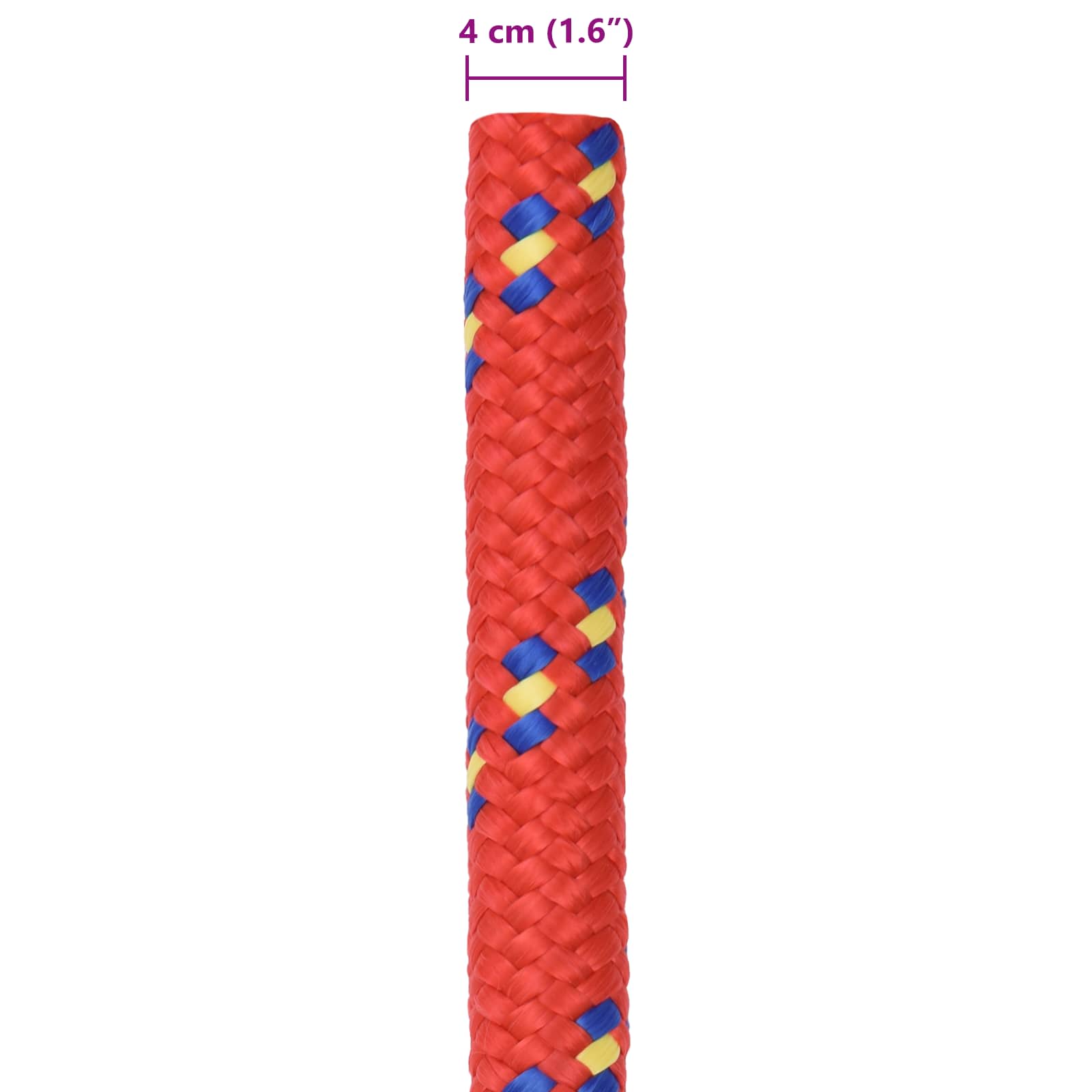 Bootsseil 4 mm 10 m Rot