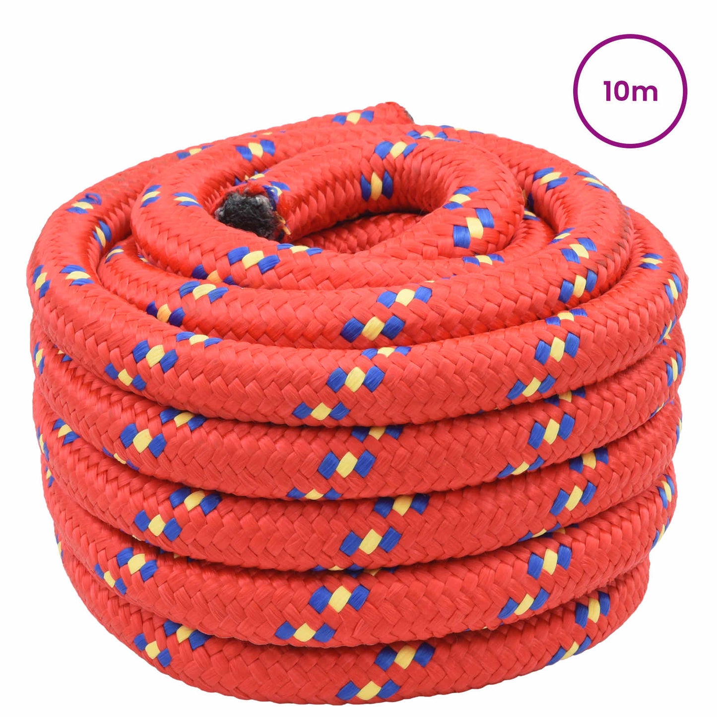 Bootsseil 4 mm 10 m Rot