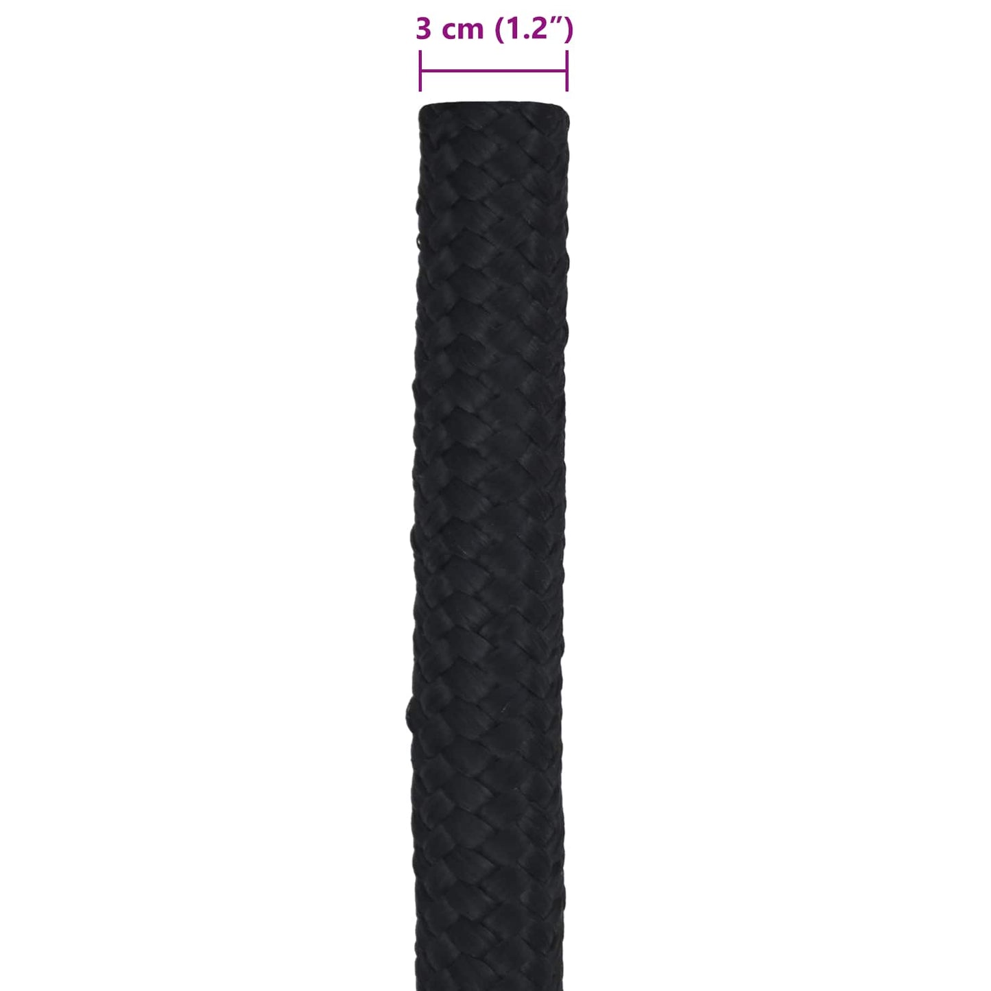 Bootsseil 3 mm 50 m Schwarz PP