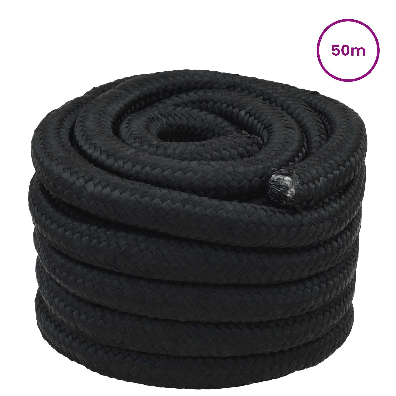Bootsseil 3 mm 50 m Schwarz PP