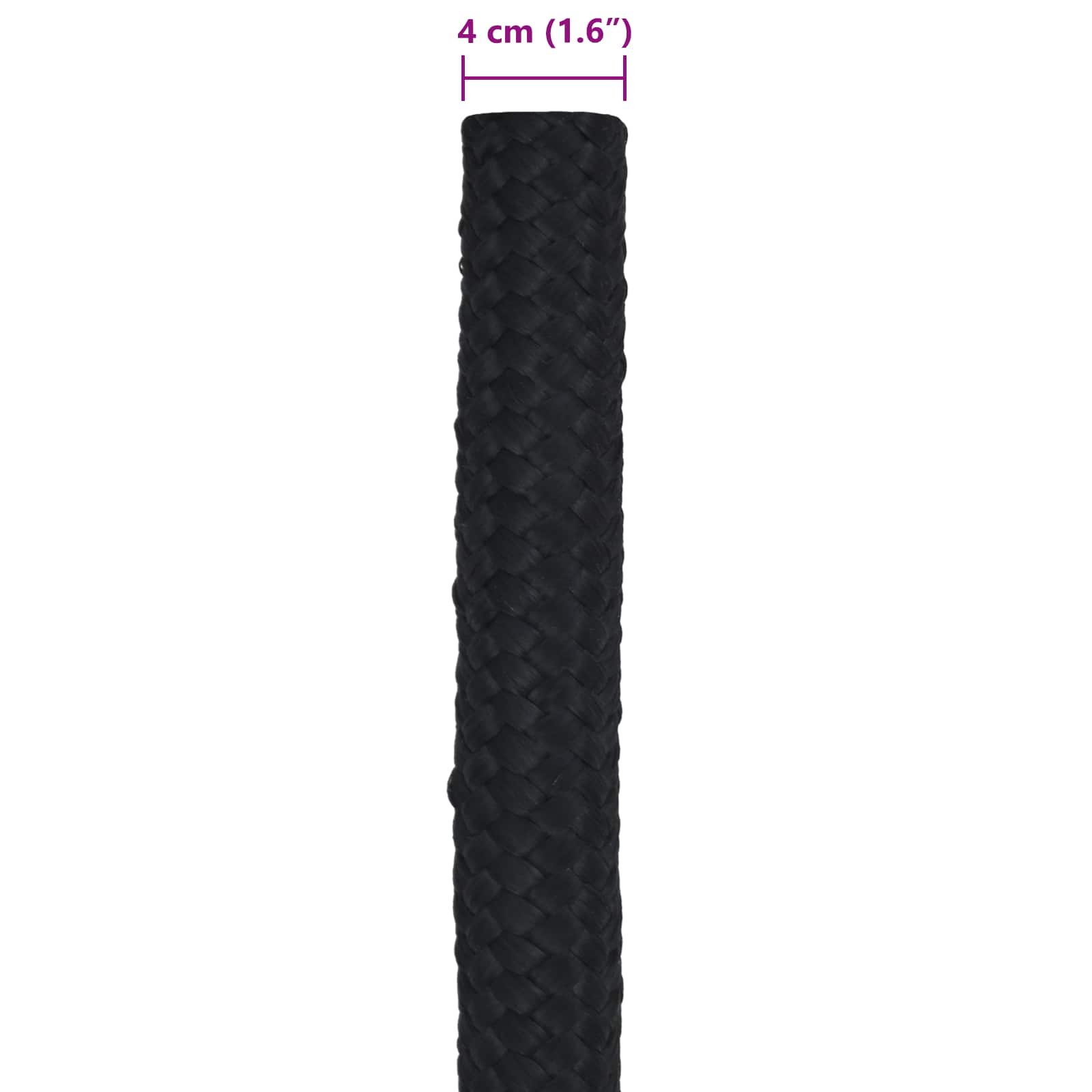 Bootsseil 4 mm 25 m Schwarz