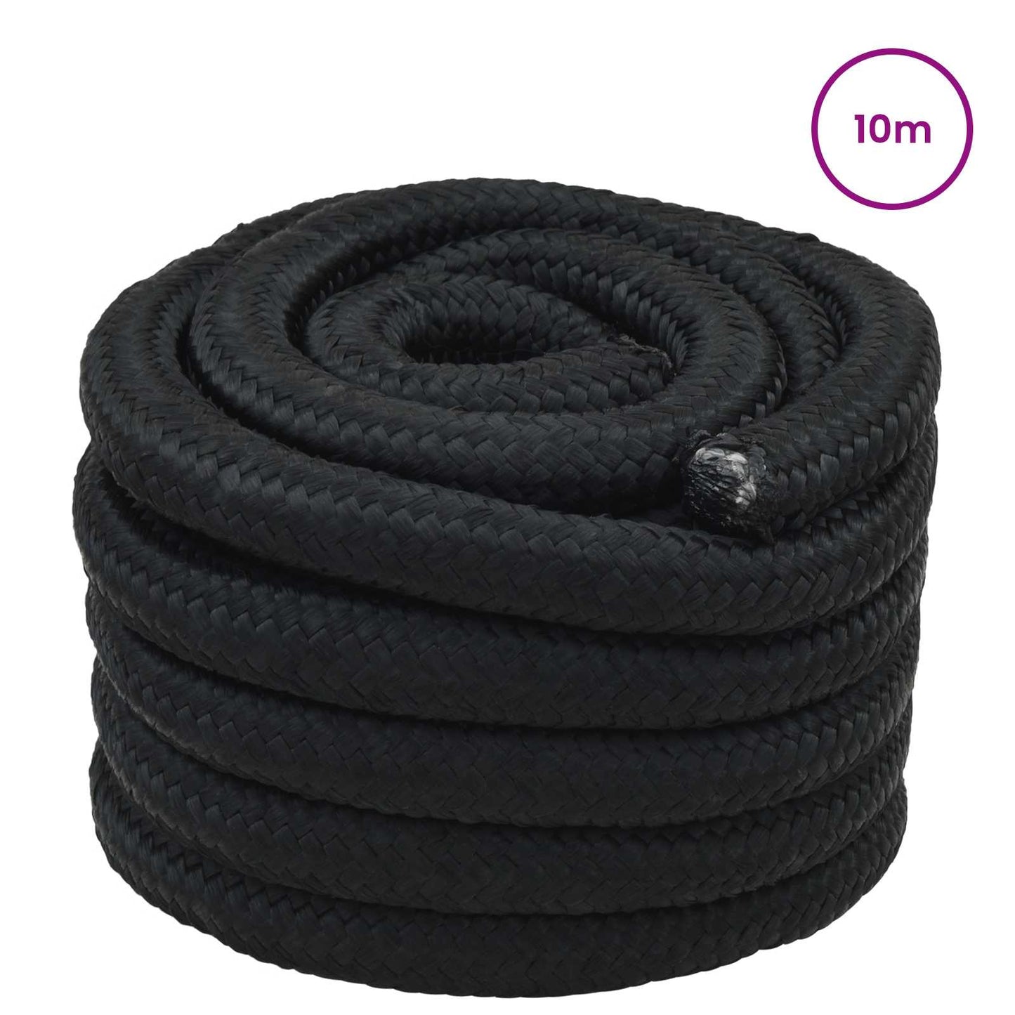Bootsseil 6 mm 10 m Schwarz